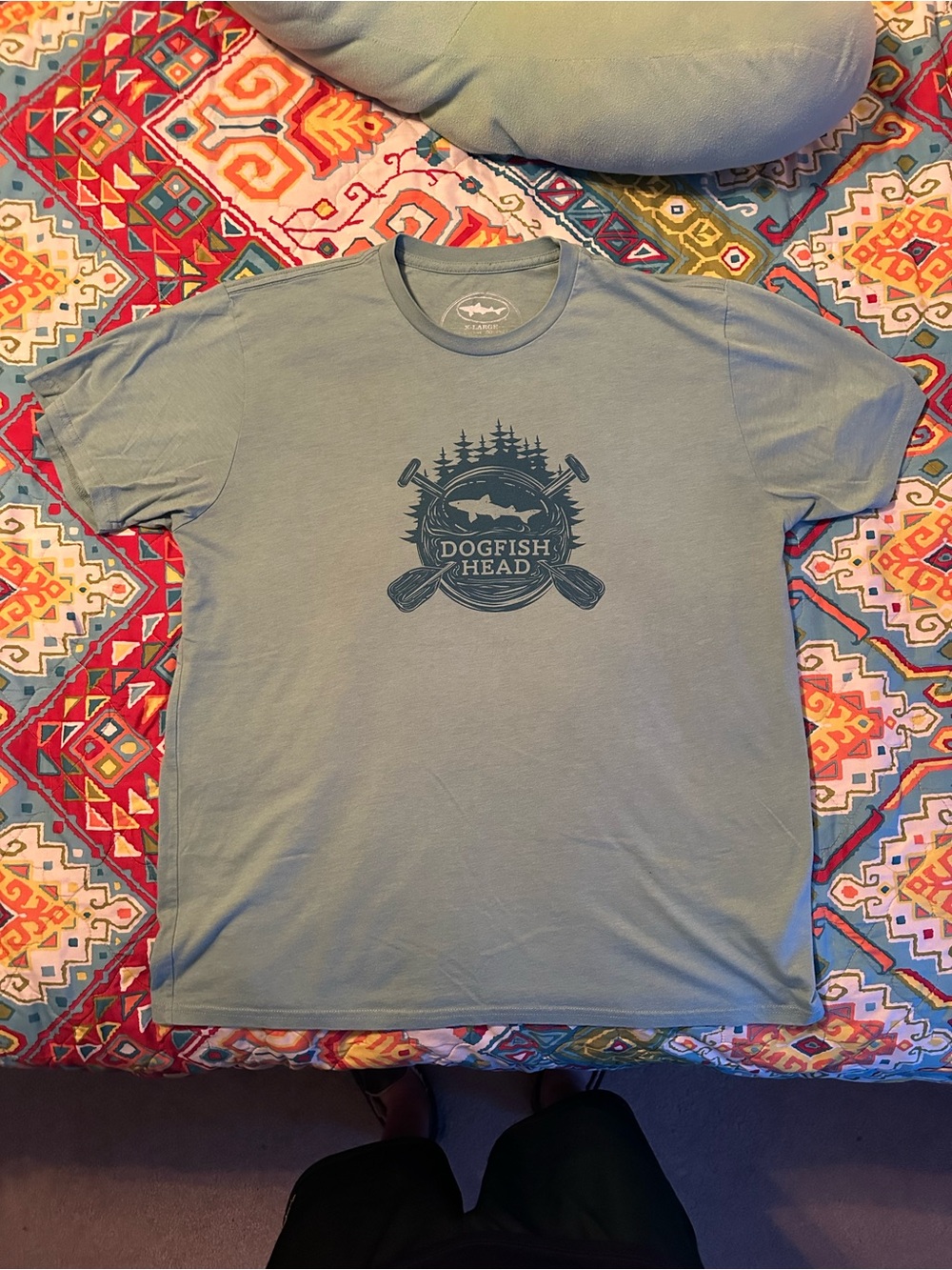 Men's Sage Green Dogfish Head Logo Tee